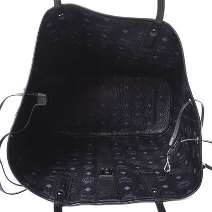 MCM Visetos Large Liz Reversible Shopper Tote Black 11 of 19