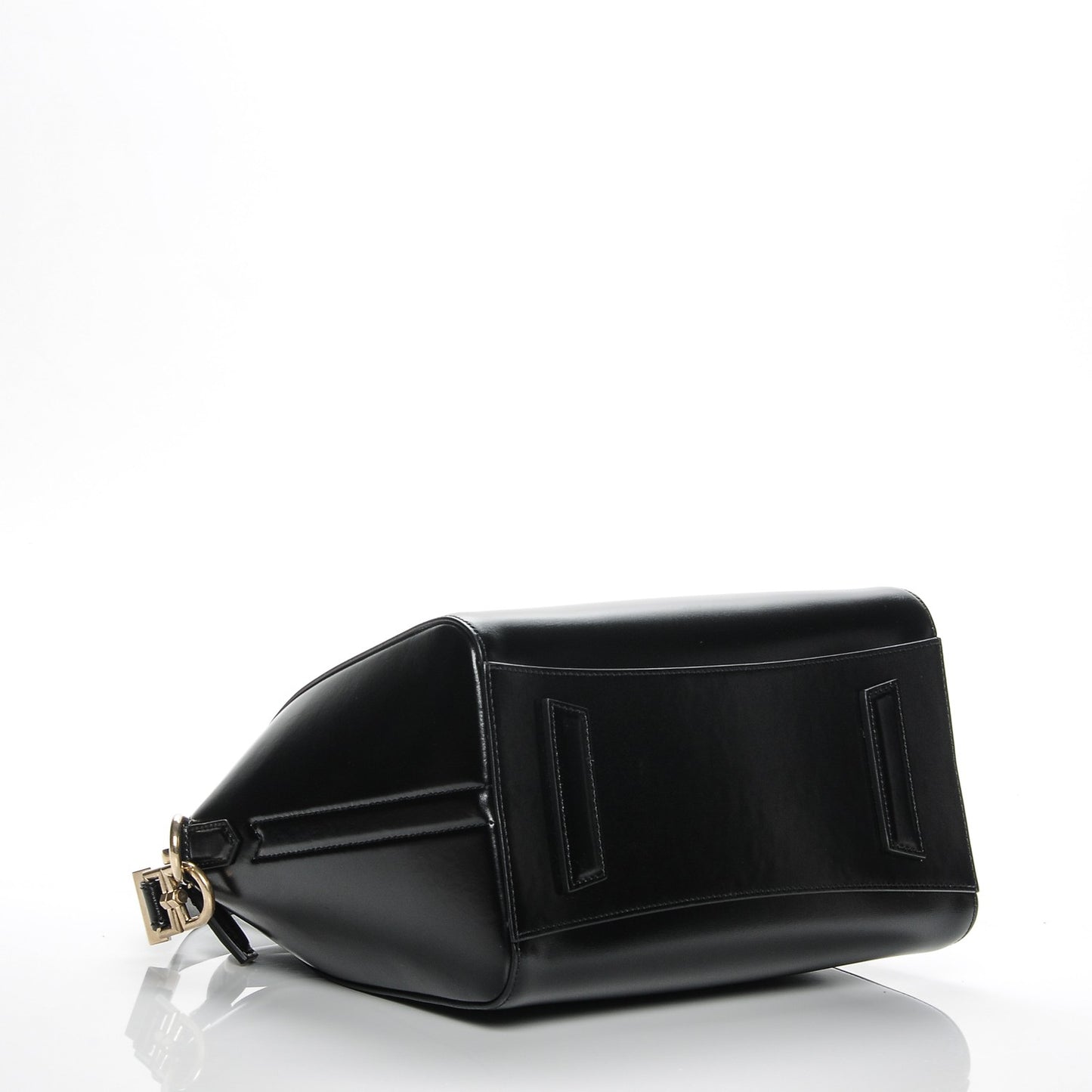 Shiny Lord Calfskin Small Antigona Black