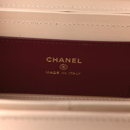 Chanel Shiny Caviar Preppy Coco Long Vanity With Strap Light Pink 6 of 12