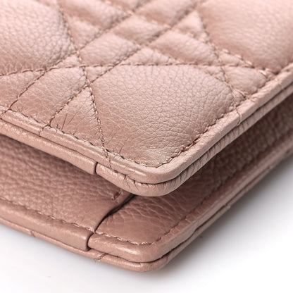 Christian Dior Calfskin Cannage Caro Zipped Pouch With Chain Fard 8 of 8