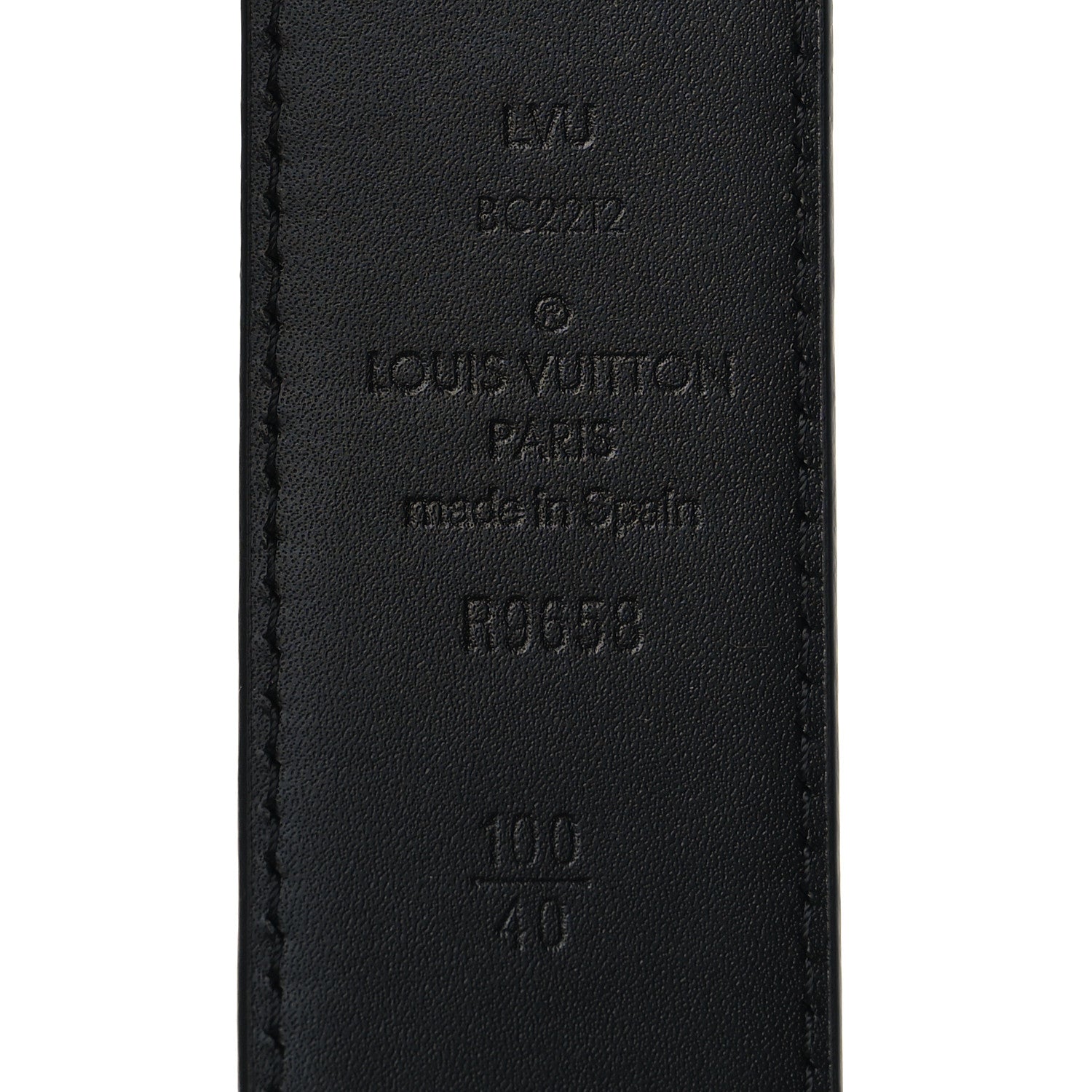 Louis Vuitton Calfskin 35mm Pont Neuf Belt 100 40 Black 5 of 5