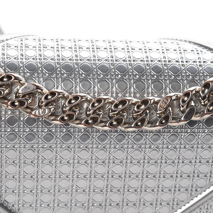 Christian Dior Metallic Patent Micro-Cannage Small Diorama Flap Bag Silver 25 of 25