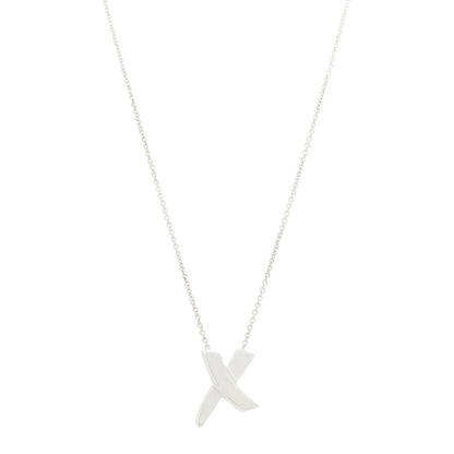 Tiffany Sterling Silver Paloma Picasso Graffiti X Pendant Necklace 1 of 5