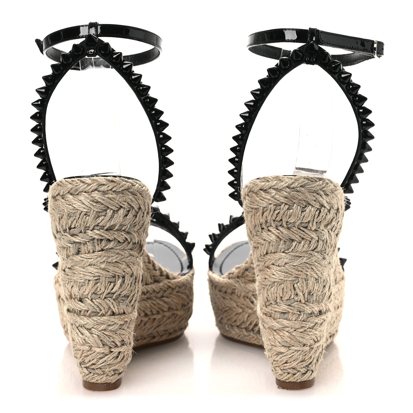 Patent Mafaldina 120 Wedge Sandals 40 Black