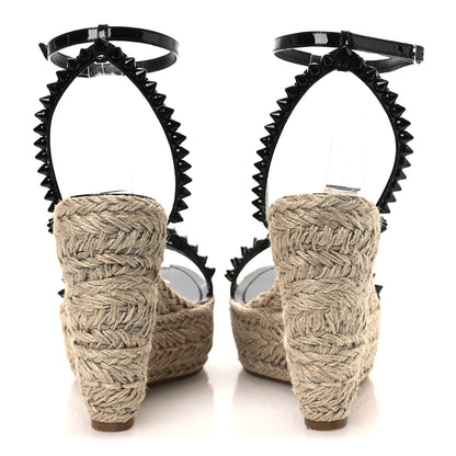 Christian Louboutin Patent Mafaldina 120 Wedge Sandals 40 Black 6 of 11