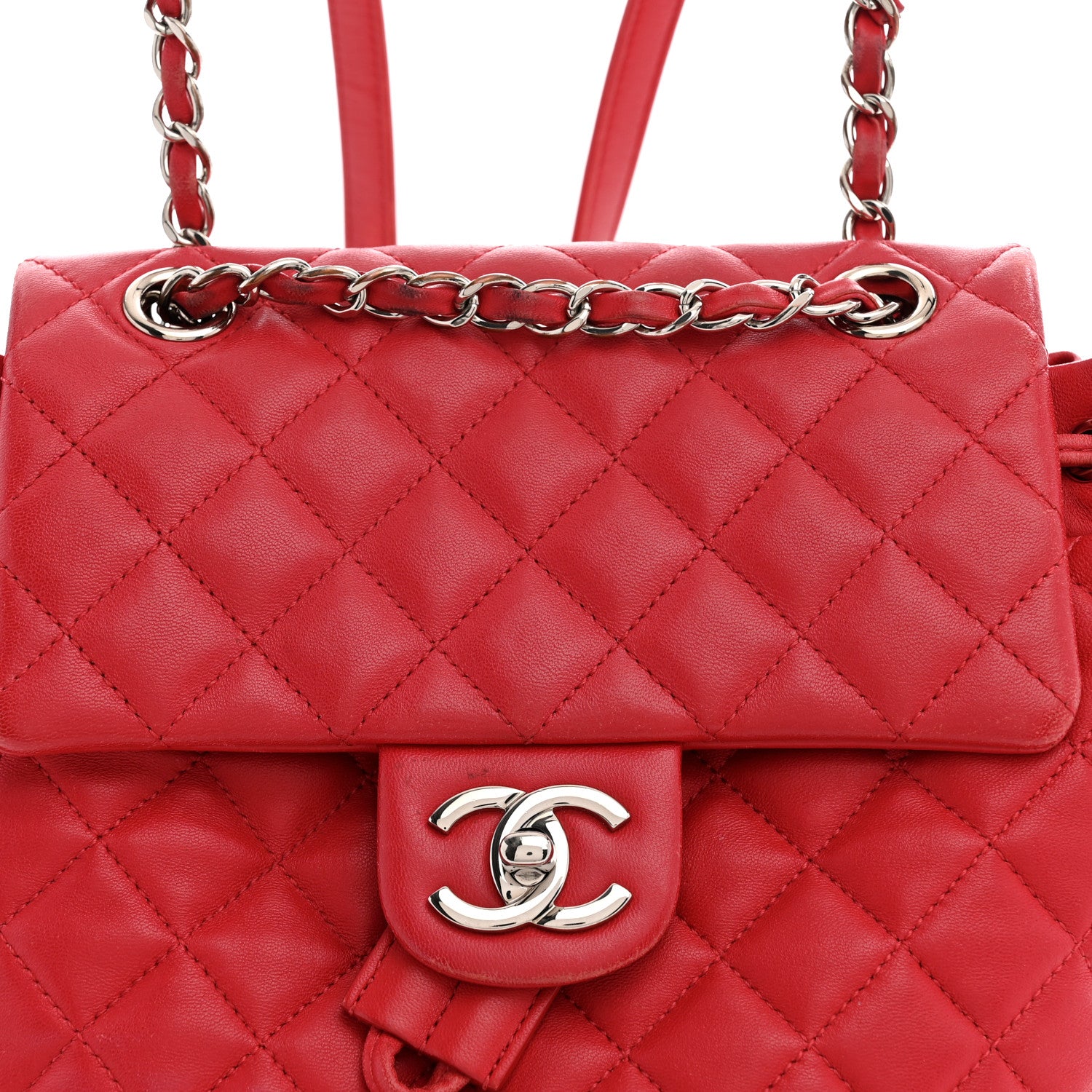 Chanel Lambskin Quilted Small Urban Spirit Backpack Red 7 of 12