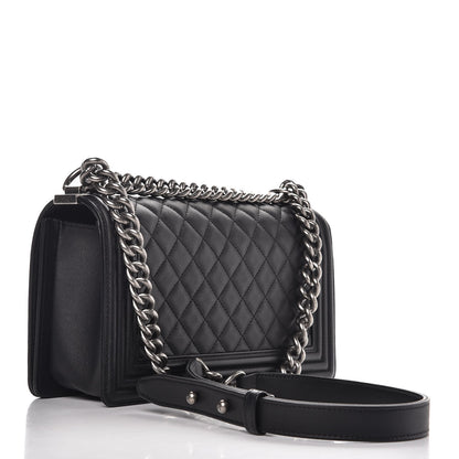 Chanel Calfskin Quilted Medium Boy Flap Black 3 of 8