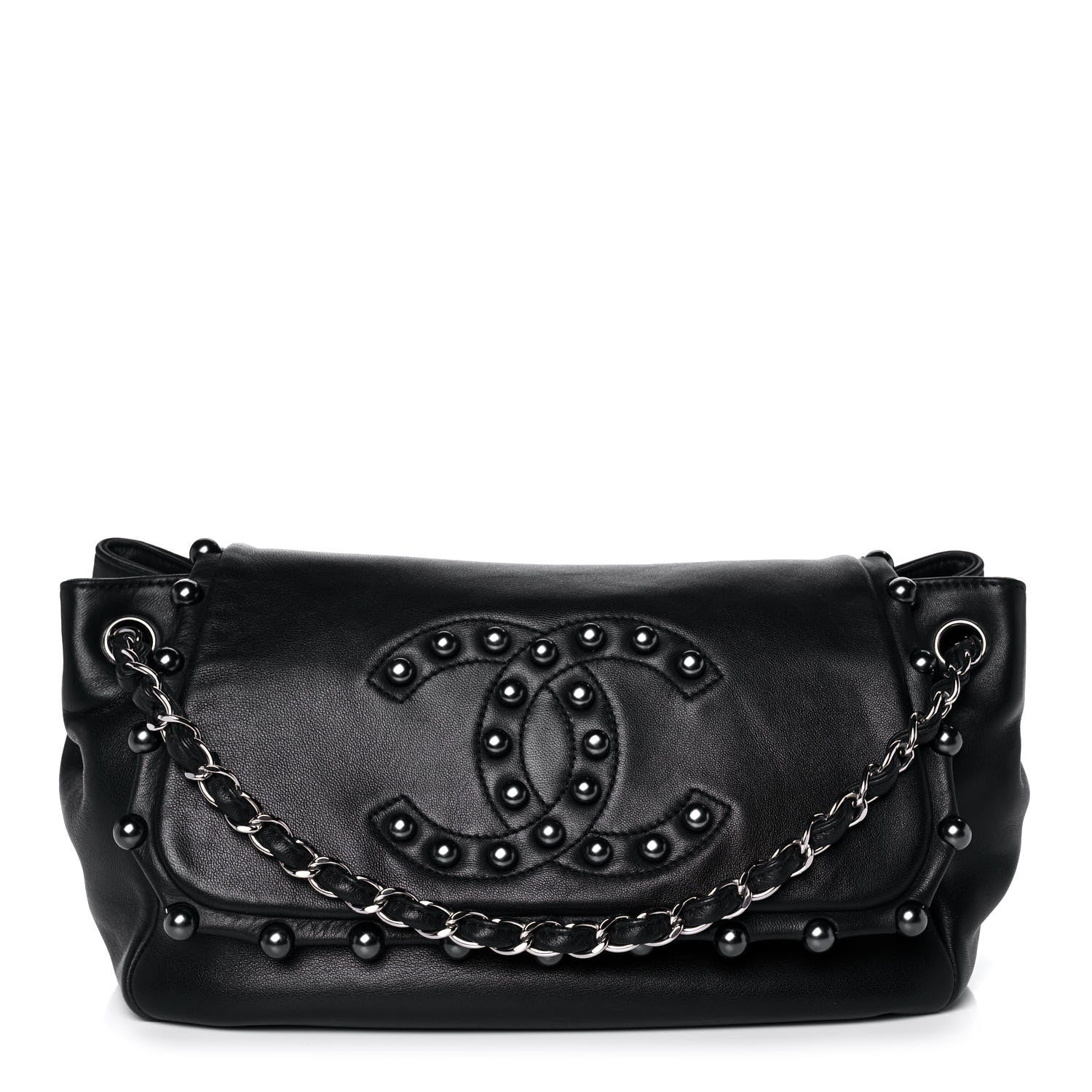 Chanel Lambskin Pearl Obsession Flap Black 1 of 14