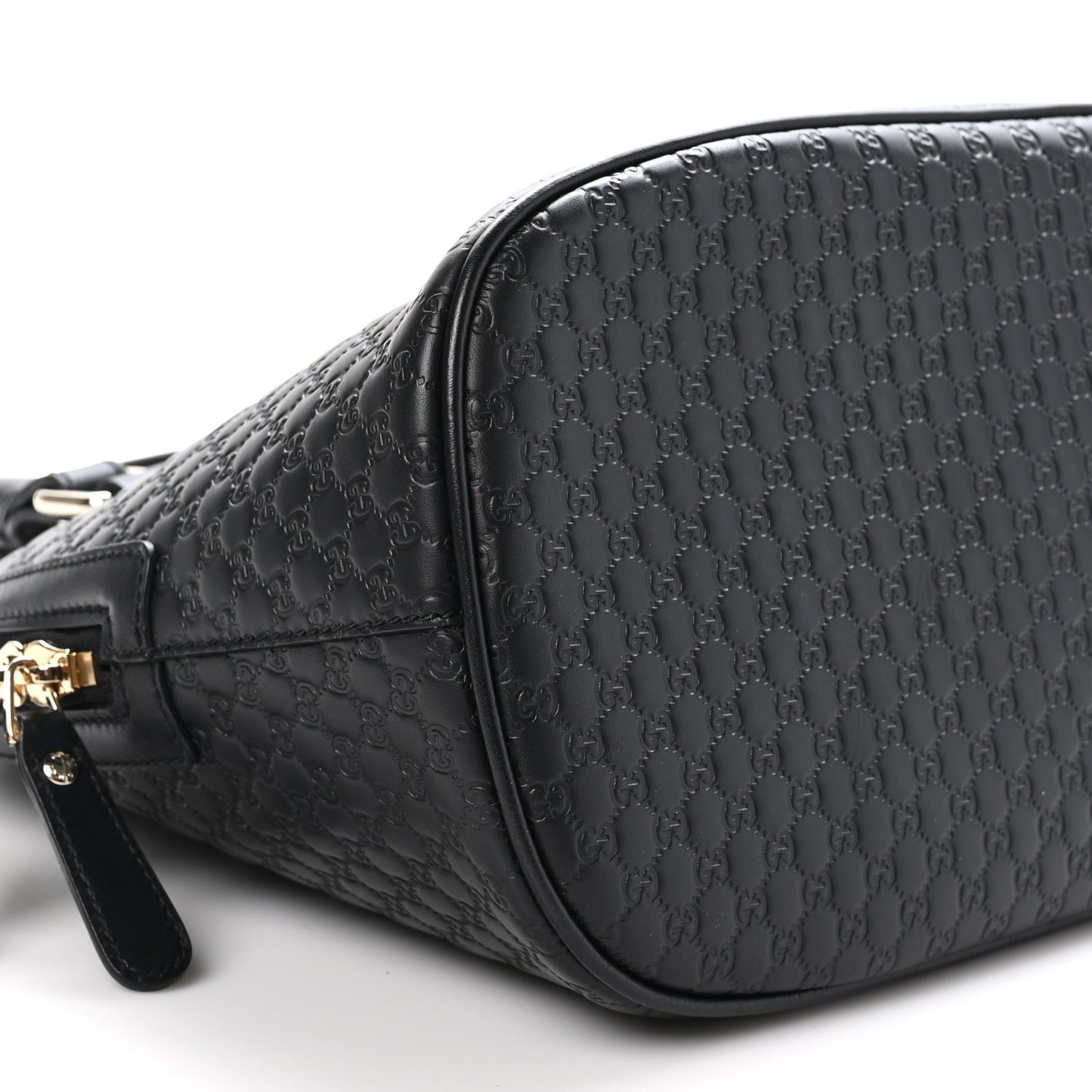 Microguccissima Medium Dome Bag Black