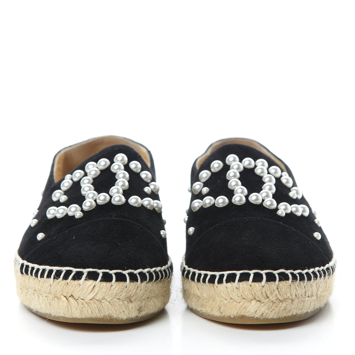 Suede Pearl CC Espadrilles 41 Black
