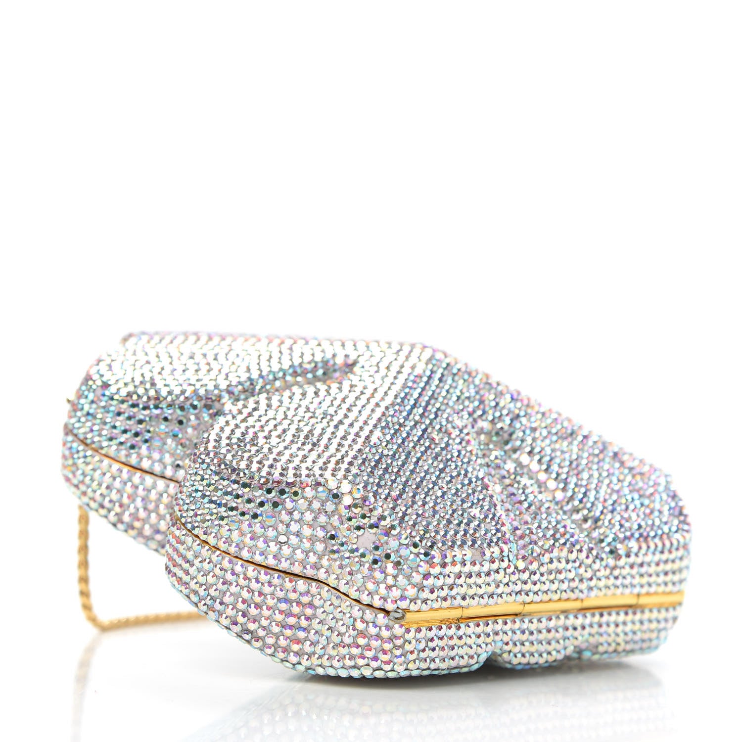 Judith Leiber Crystal Four Leaf Clover Minaudiere Chain Clutch Multicolor 4 of 8