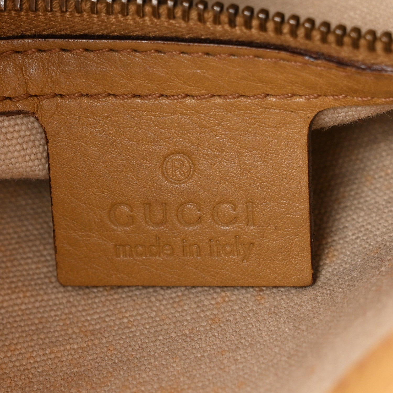 Gucci Calfskin Bamboo Handle Tote Beige 5 of 9