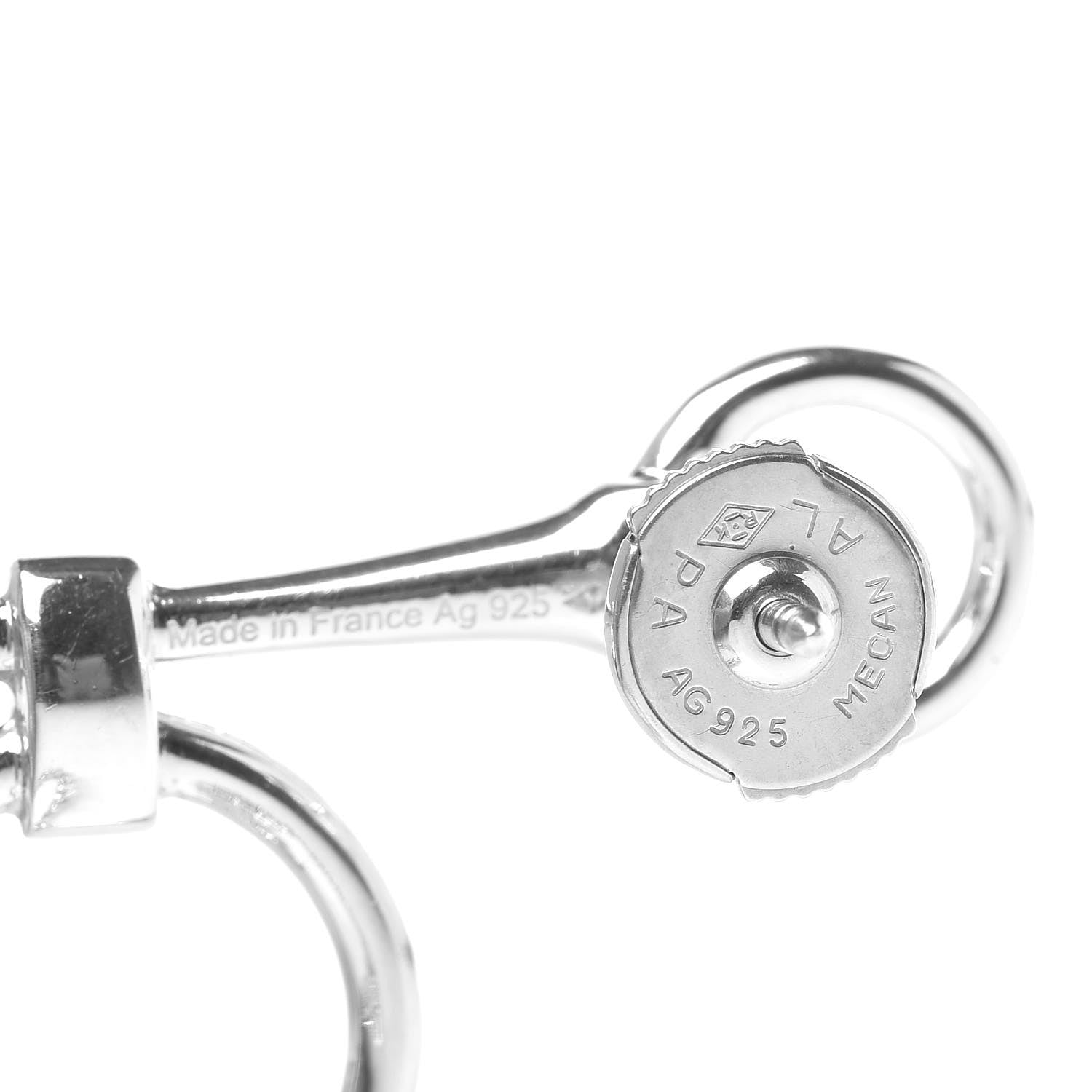 Hermes Sterling Silver Mors De Bride Earrings 5 of 6