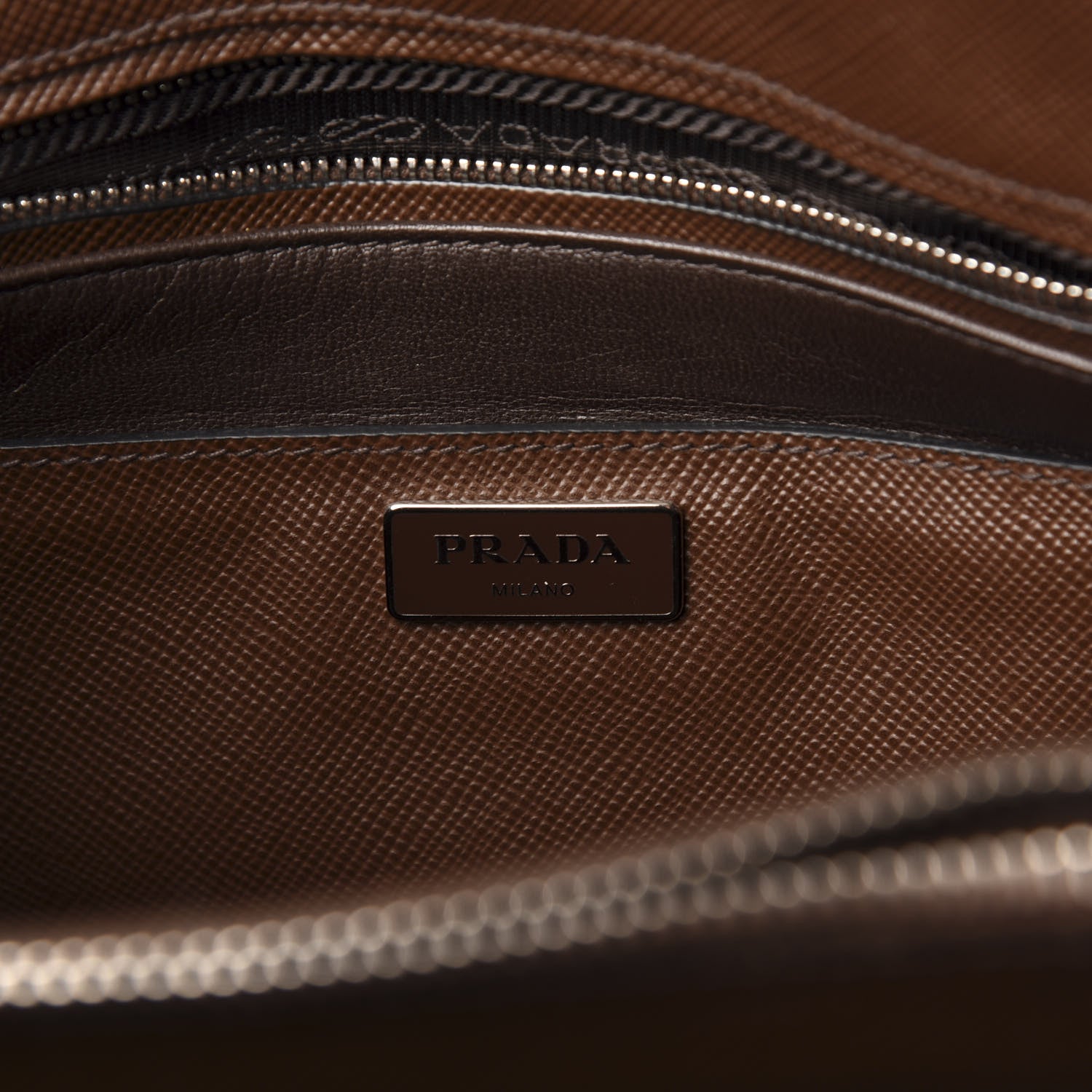 Prada Saffiano Cuir Twin Tote Cacao 6 of 15