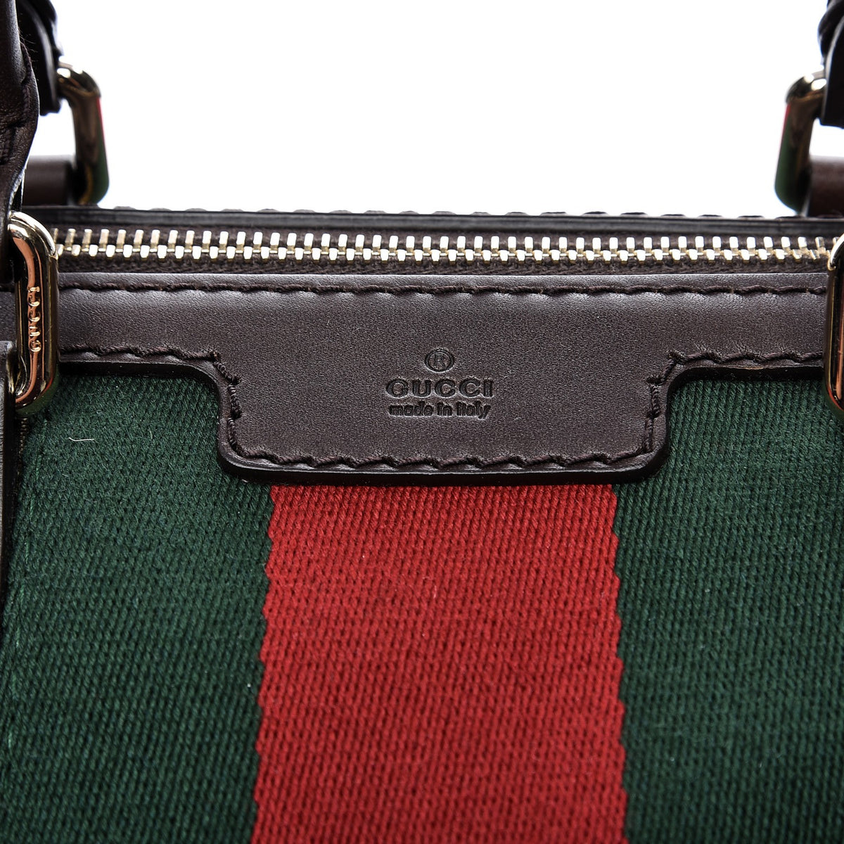 Monogram Vintage Web Medium Boston Dark Brown