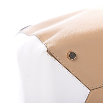 Lanvin Calfskin Tri-Color Trapeze Bag Beige Black White 6 of 10
