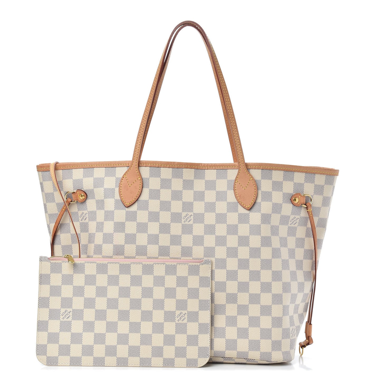 Damier Azur Neo Neverfull MM Rose Ballerine