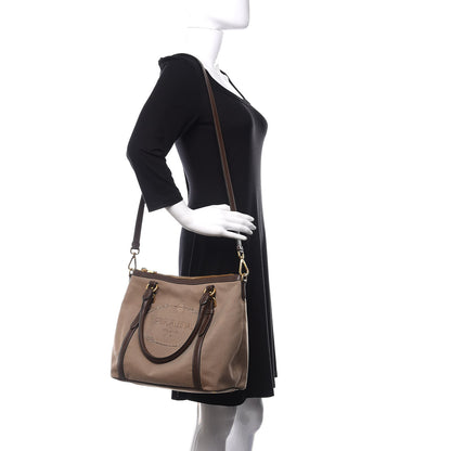 Prada Jacquard Logo Tote Corda Bruciato 2 of 11
