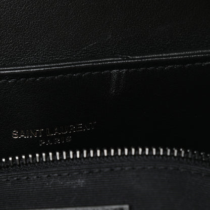 Saint Laurent Calfskin Y Quilted Monogram Medium Loulou Chain Satchel Black 7 of 13