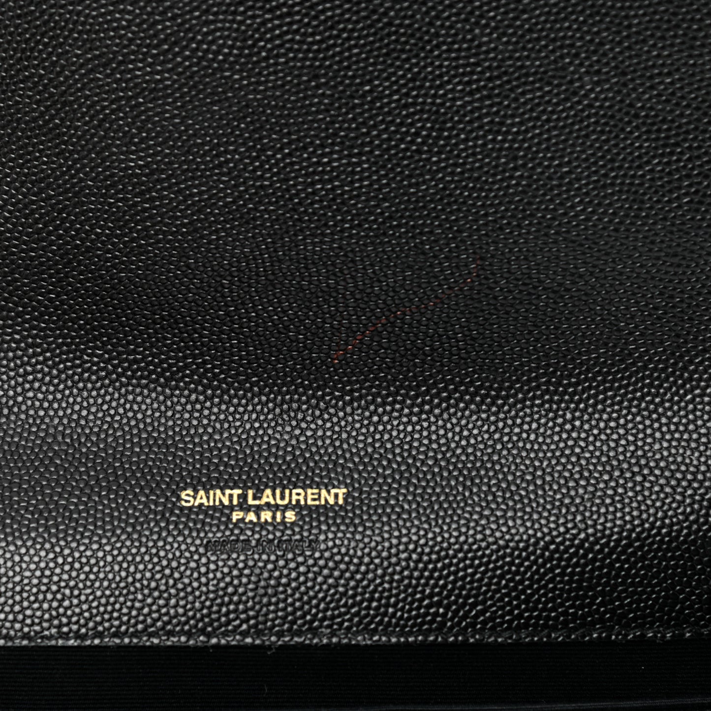 Grain De Poudre Matelasse Chevron Monogram Envelope Clutch Black