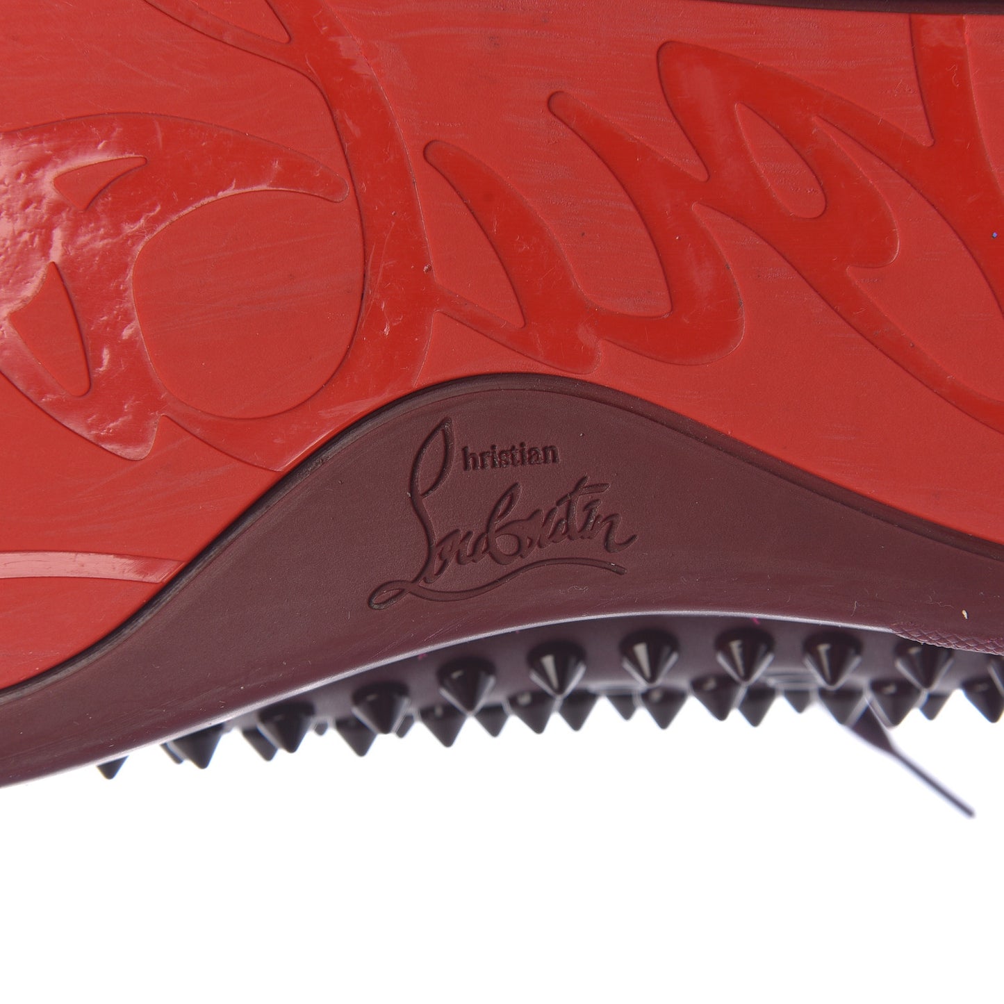 Calfskin Mens Louis Spikes Flat Sneakers 43 Lie De Vin
