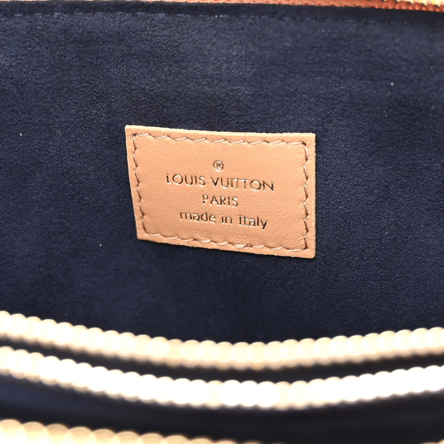 Lambskin Embossed Monogram Coussin PM Camel