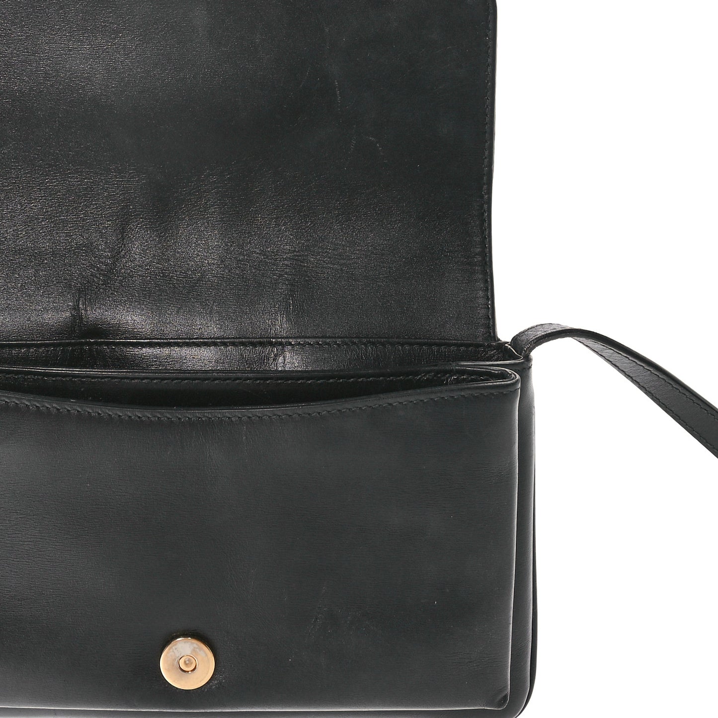 Vitello Palmellato Lux Small Arli Flap Shoulder Bag Black