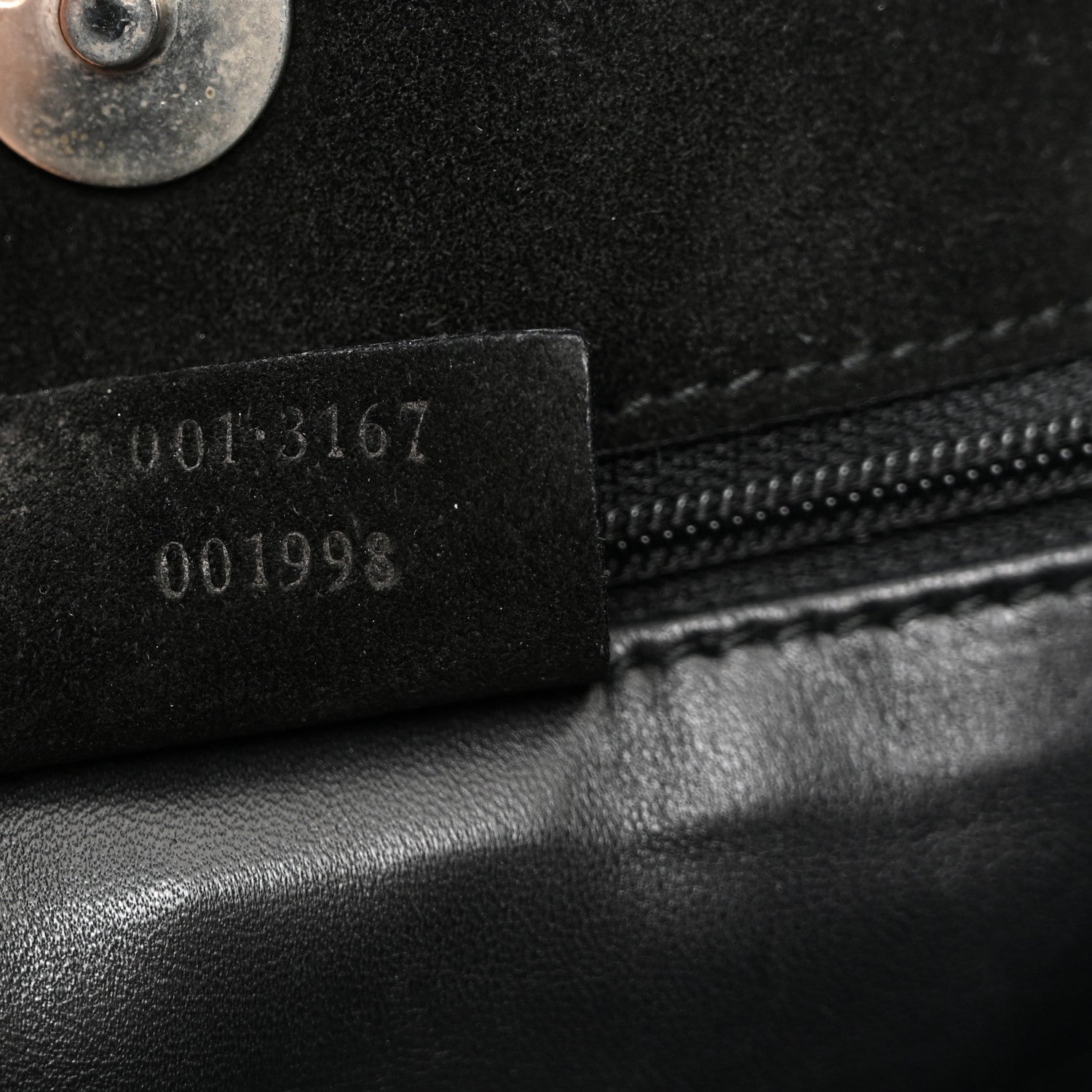 Gucci Suede Logo Shoulder Bag Black 7 of 15