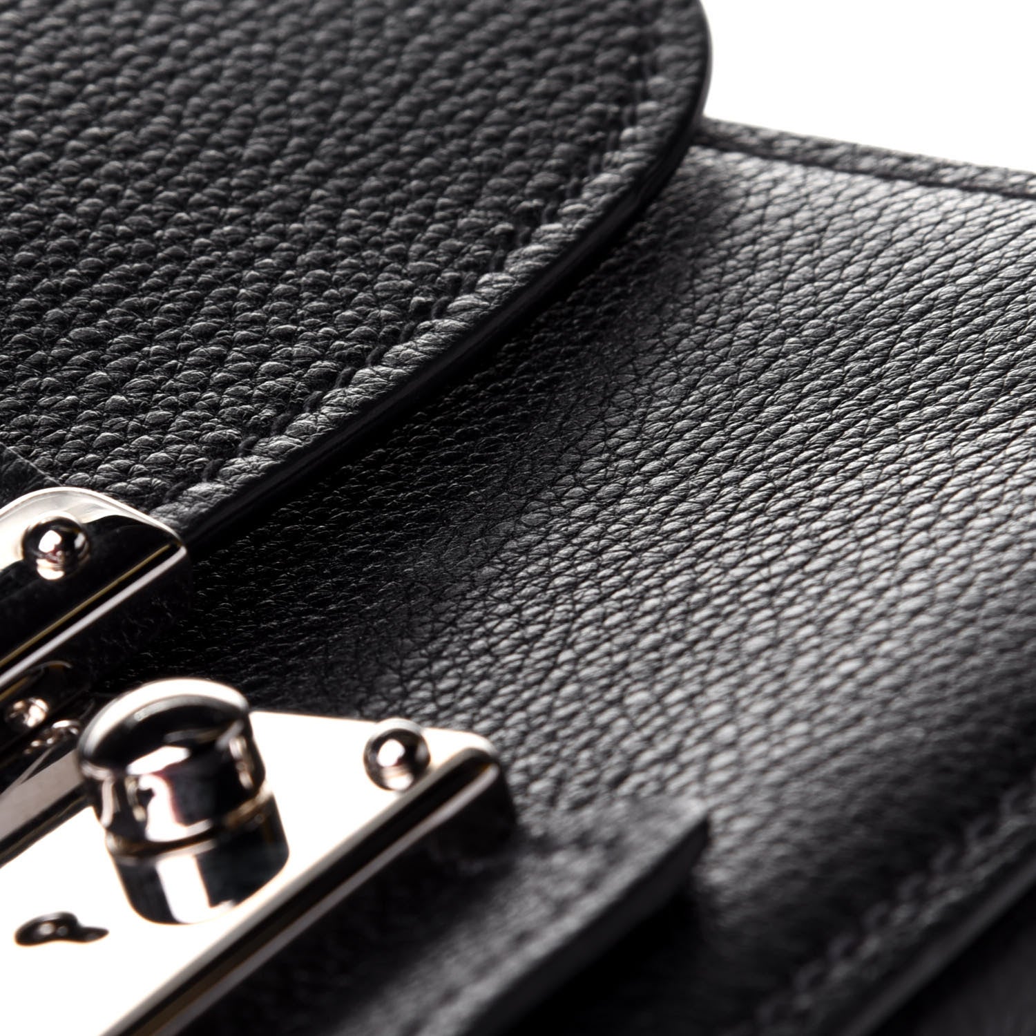 Miu Miu Vitello Phenix Madras Shoulder Bag Black 6 of 6