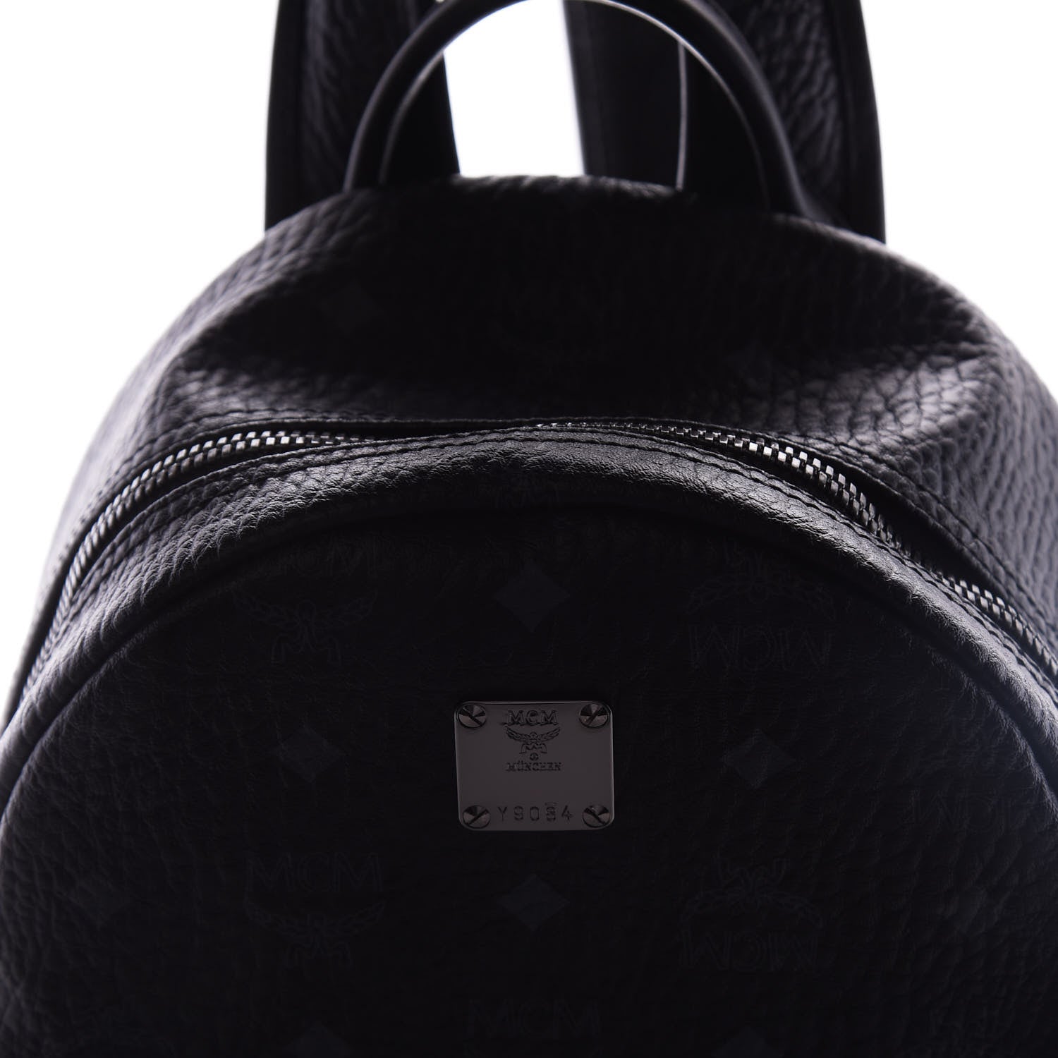 MCM Visetos Small Side Stud Stark Backpack Black 9 of 9