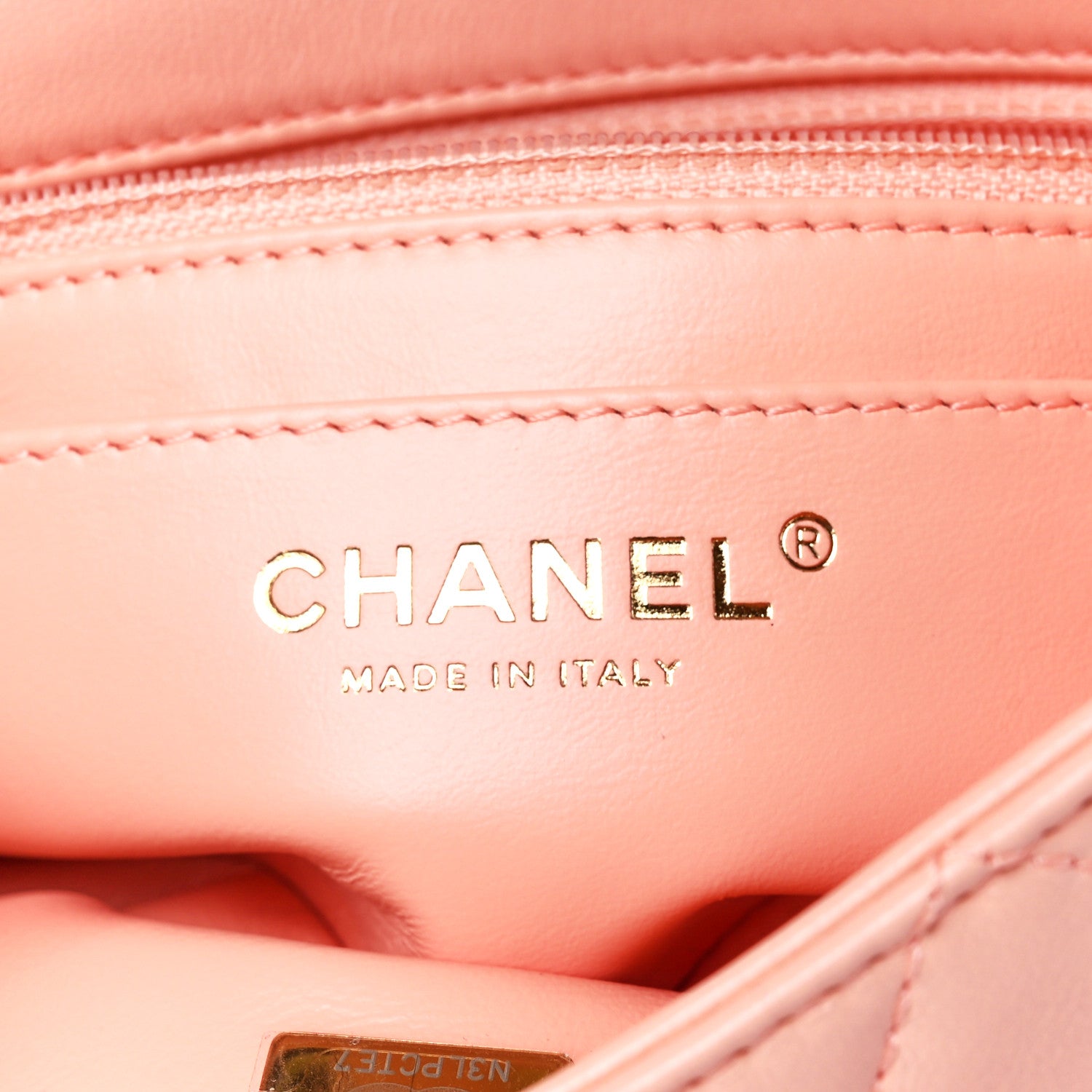 Chanel Lambskin Quilted Mini Rectangular Pearl Crush Flap Coral 7 of 11