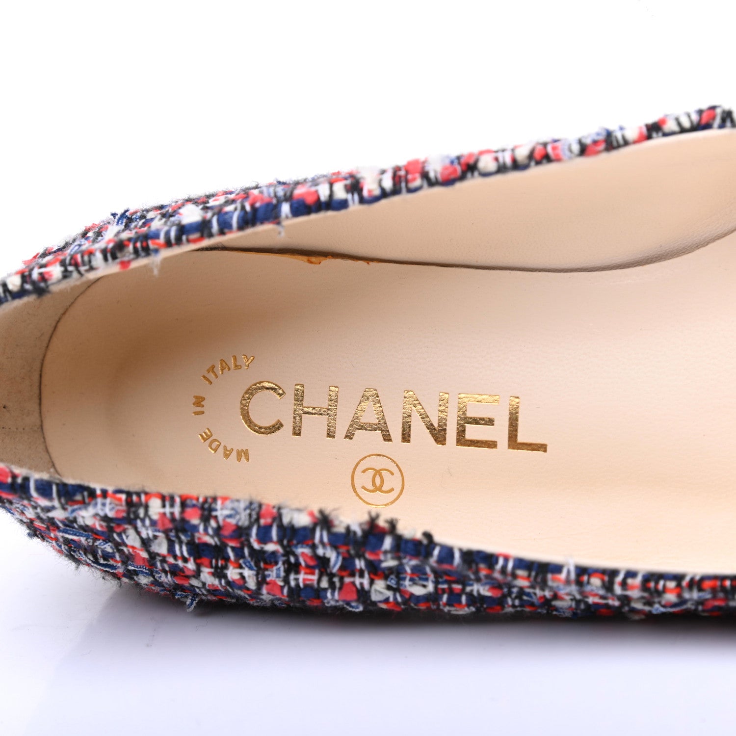 Chanel Tweed Crystal CC Ballerina Flats 38 Multicolor 7 of 10
