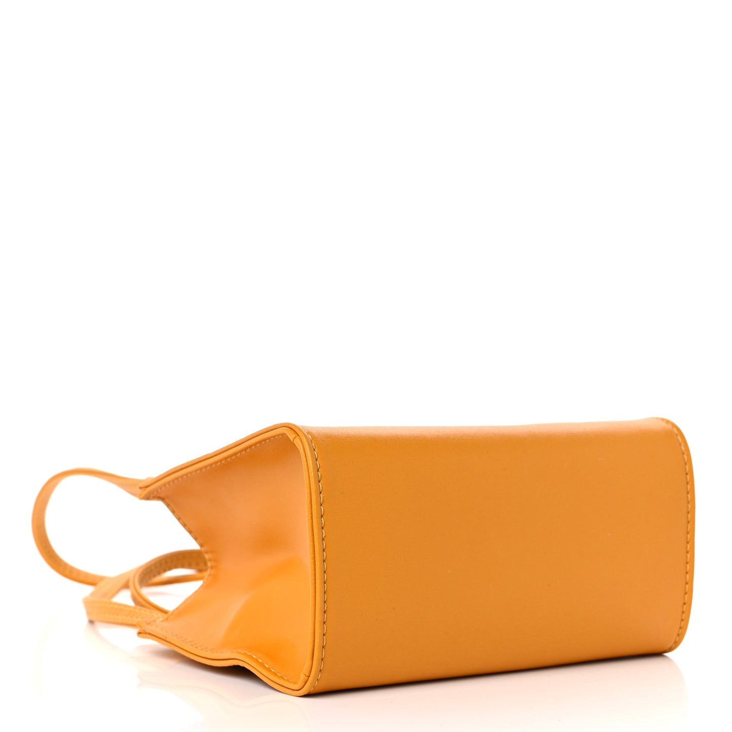Vegan Leather Small Shopping Bag Mustard