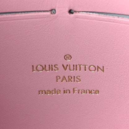 Louis Vuitton Damier Azur Croisette Chain Wallet Rose Ballerine 6 of 10