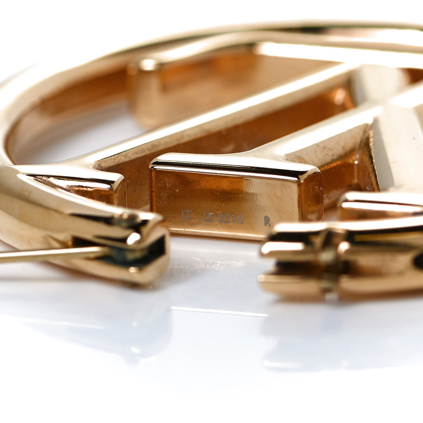 Metal Louise Hoop Earrings Gold