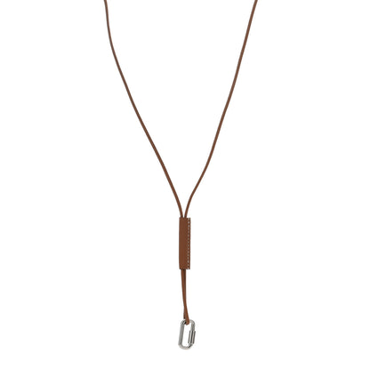 Hermes Palladium Curiosite Pendant Necklace Gold 1 of 4