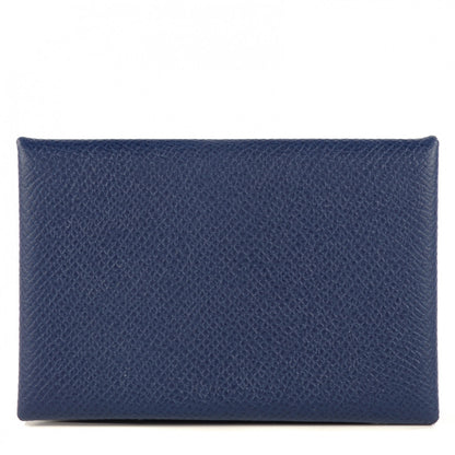 Hermes Epsom Calvi Card Case Bleu Saphir 1 of 10
