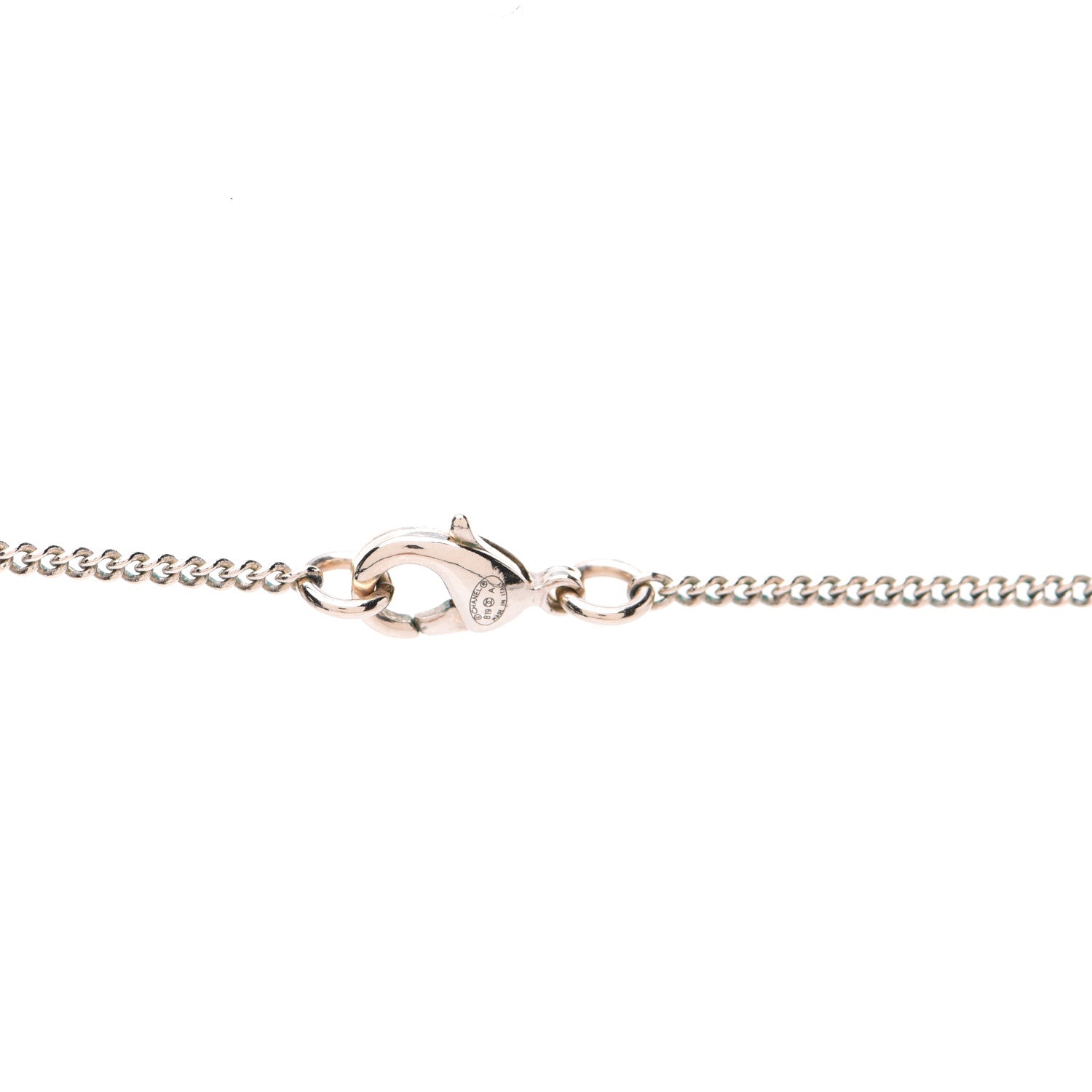 Chanel Crystal Metal Quilted CC Pendant Necklace Gold 6 of 7