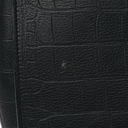 Celine Calfskin Crocodile Embossed Medium Phantom Luggage Black 11 of 11