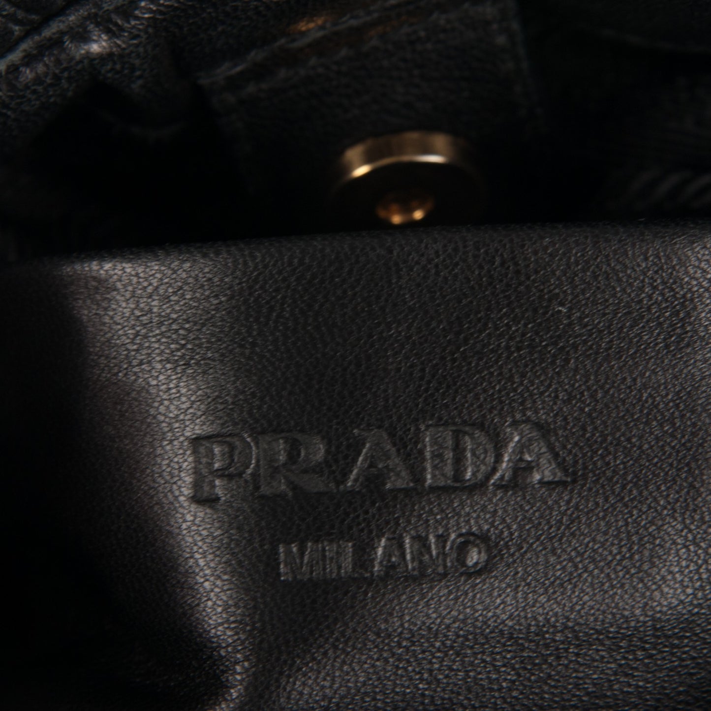 Nappa Mordore Stripes Shoulder Bag Nero Black
