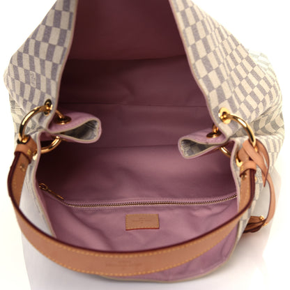 Louis Vuitton Damier Azur Graceful MM Rose Ballerine 5 of 14