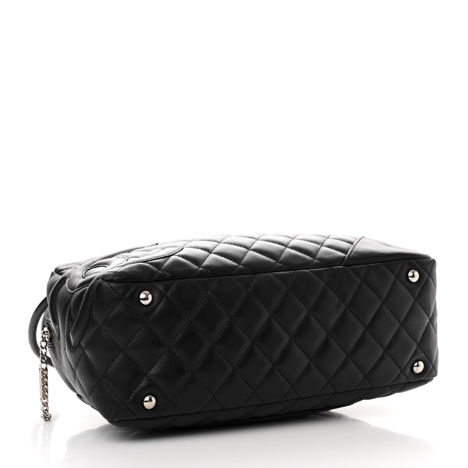 Chanel Calfskin Quilted Large Cambon Bowler Black 4 of 10