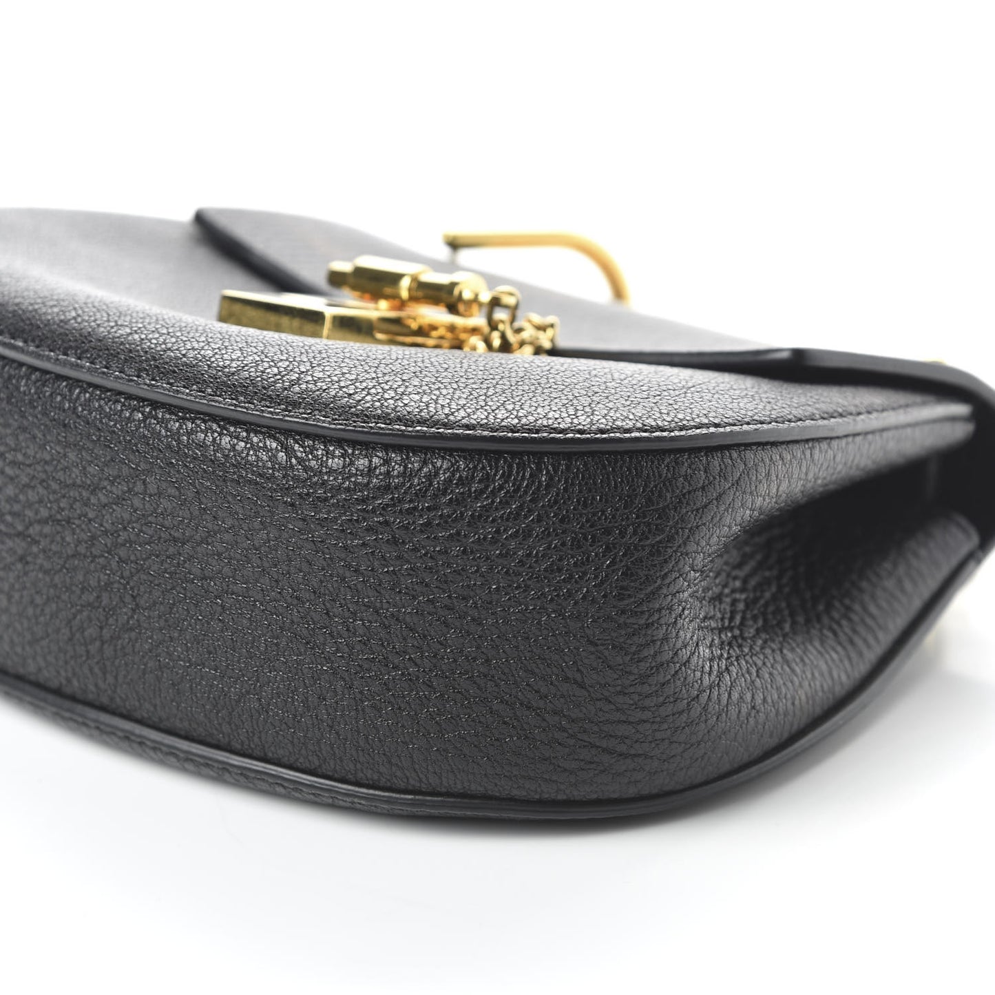 Grained Lambskin Mini Drew Shoulder Bag Black