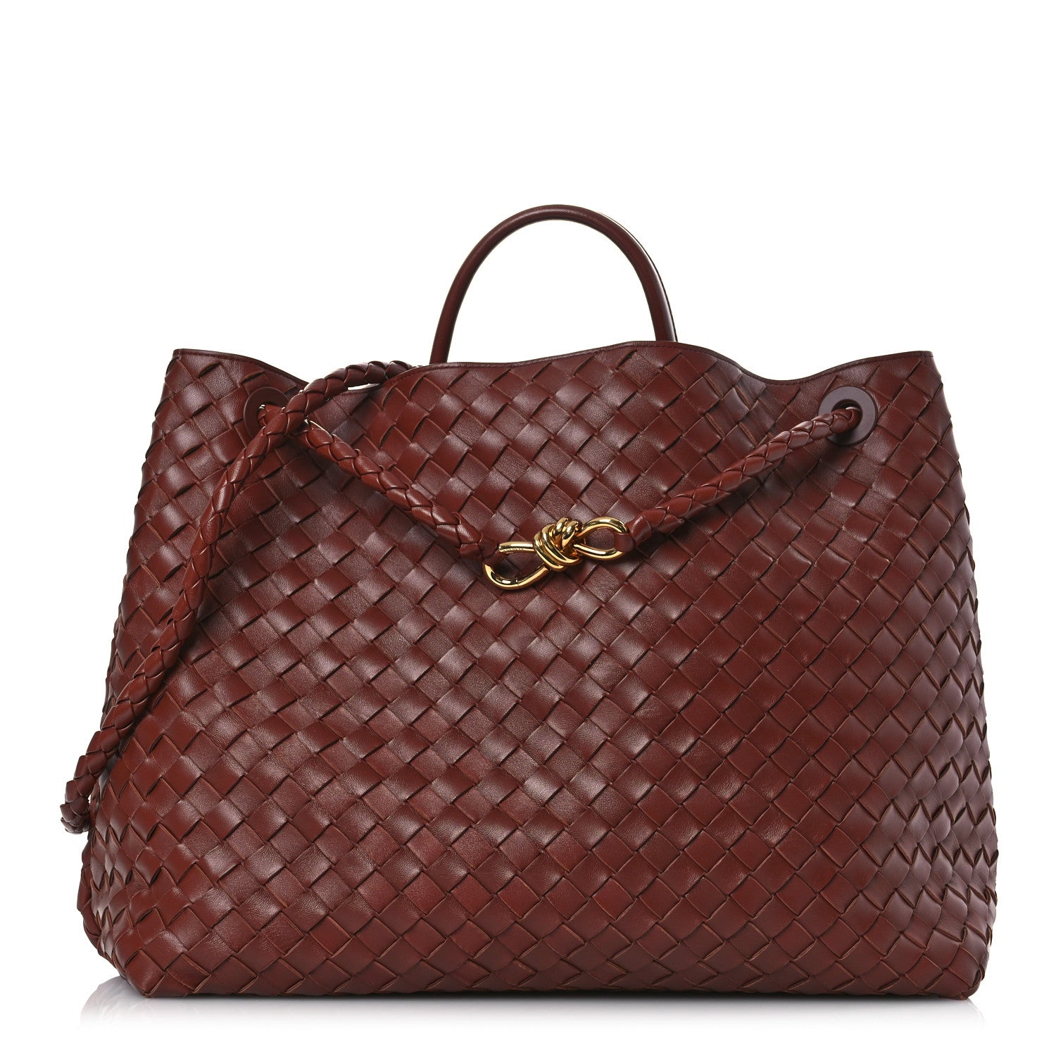 Bottega Veneta Nappa Intrecciato Large Andiamo Shoulder Bag Barolo 1 of 10