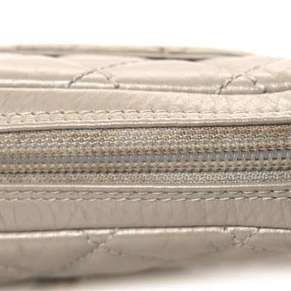 Chanel Metallic Aged Calfskin Quilted Cotton Club Pochette Argent Clair 12 of 14