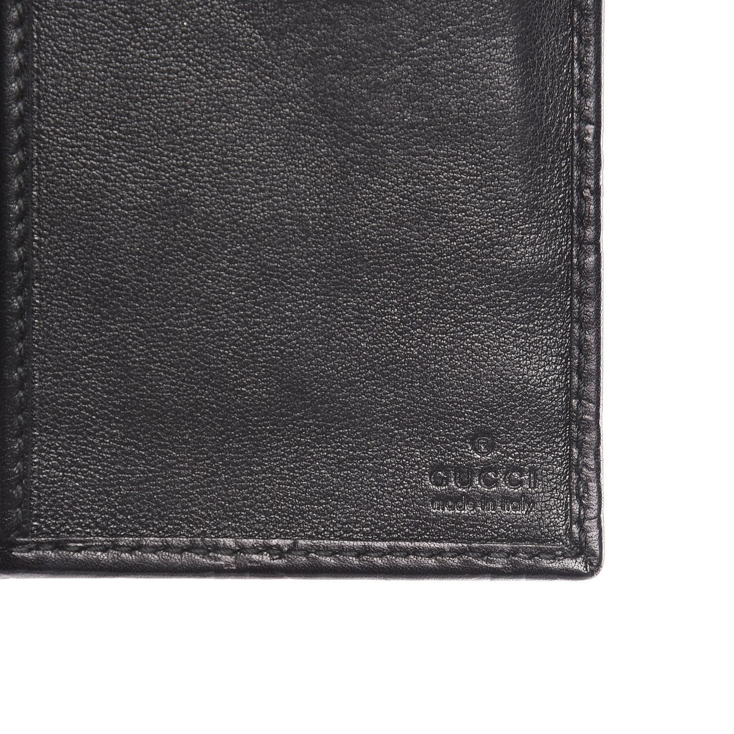 Gucci Guccissima Margaux Calfskin Metal Bar Chain Wallet Black 6 of 12