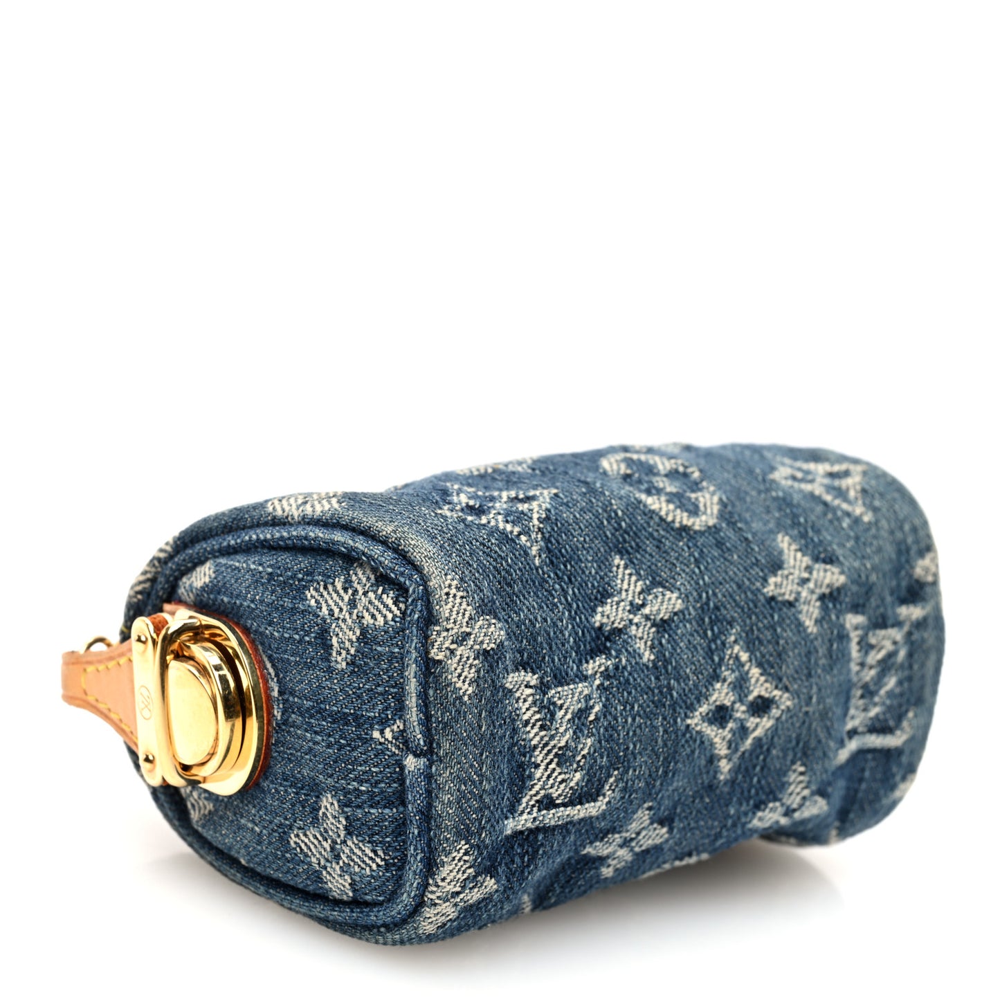 Monogram Denim Pochette Speedy PM Key Holder Blue