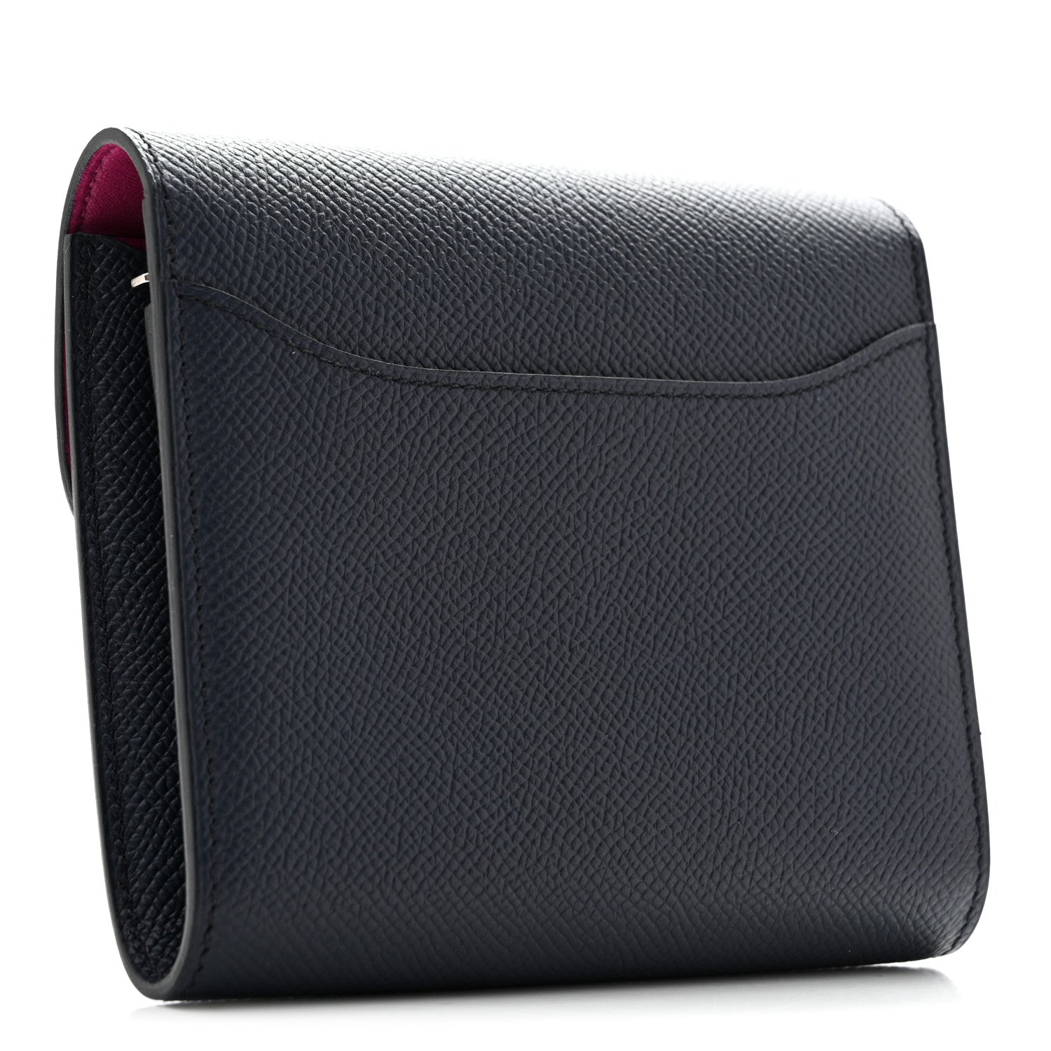 Hermes Epsom Verso Constance Short Wallet Bleu Indigo Rose Pourpre 3 of 10