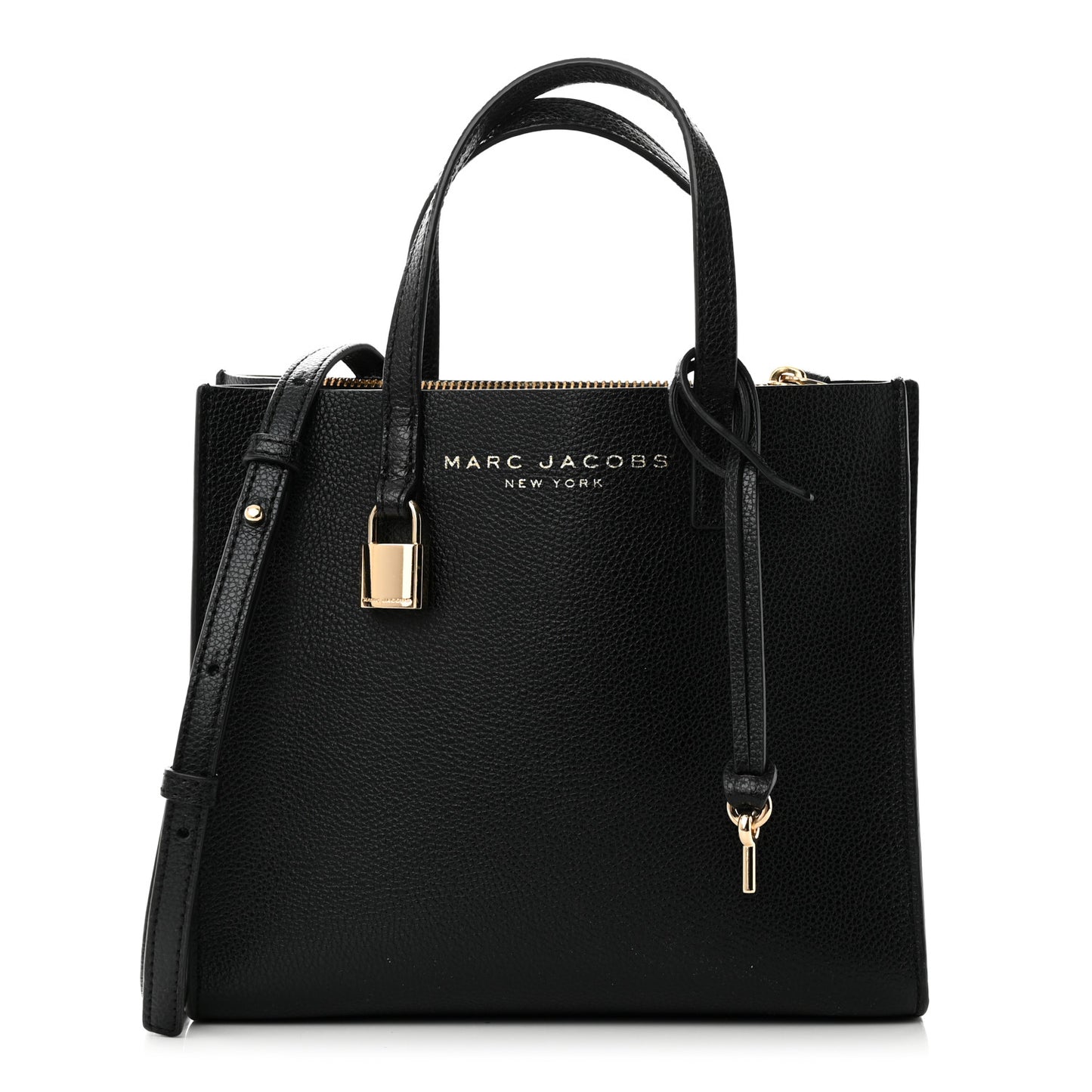 Calfskin Mini Grind Tote Bag Black