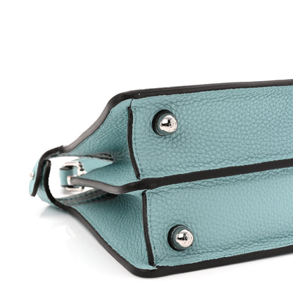 Fendi Cuoio Romano Nappa Intreccio FF Petite Peekaboo I SEE U Satchel Aquifer 8 of 9